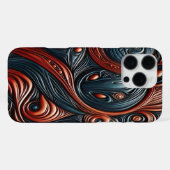 Coque iPhone 16 Pro Max Design Alien complexe dans des couleurs cosmiques (Verso Horizontal)