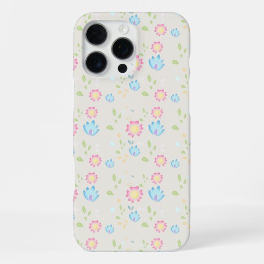 Coque iPhone 16 Pro Max Design de fleurs de printemps mignonnes (Verso)