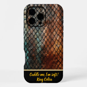 Coque iPhone 16 Pro Max Détails vifs d'une peau de serpent venimeux