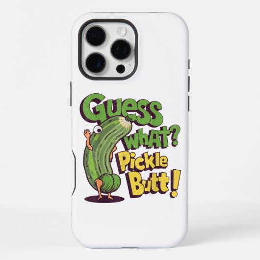 Coque iPhone 16 Pro Max Devinez quoi_ Pickle Butt! Drôle concombre (Verso)