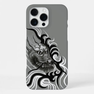Coque iPhone 16 Pro Max Dragon de Chine en style de tatouage