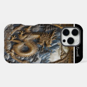 Coque iPhone 16 Pro Max Dragon Doré Ascendant (Verso Horizontal)