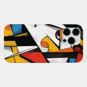 Coque iPhone 16 Pro Max Dramatique Cubiste Design d'art Abstrait (Verso Horizontal)