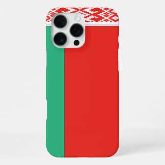 Coque iPhone 16 Pro Max Drapeau BELARUS personnalisable