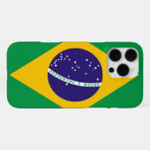 Coque iPhone 16 Pro Max Drapeau Brésil personnalisable (Verso Horizontal)