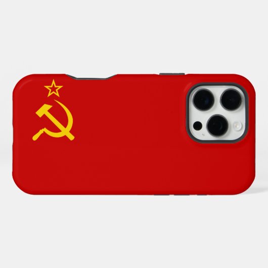 Coque iPhone 16 Pro Max Drapeau de l'URSS (Verso Horizontal)