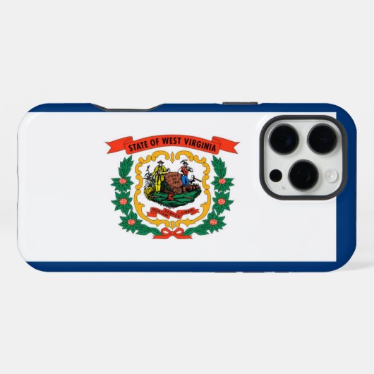 Coque iPhone 16 Pro Max Drapeau de Virginie occidentale (Verso Horizontal)