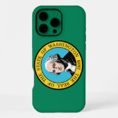 Coque iPhone 16 Pro Max Drapeau de Washington (Verso)