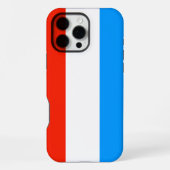 Coque iPhone 16 Pro Max Drapeau du Luxembourg (Verso)