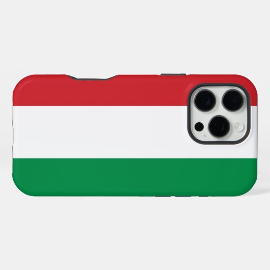 Coque iPhone 16 Pro Max Drapeau Hongrie (Verso Horizontal)