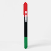 Coque iPhone 16 Pro Max Drapeau Rouge, Noir et Vert (Côté gauche)