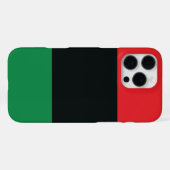 Coque iPhone 16 Pro Max Drapeau Rouge, Noir et Vert (Verso Horizontal)