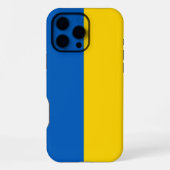 Coque iPhone 16 Pro Max Drapeau Ukraine (Verso)