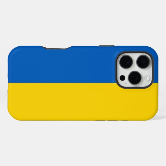 Coque iPhone 16 Pro Max Drapeau Ukraine (Verso Horizontal)