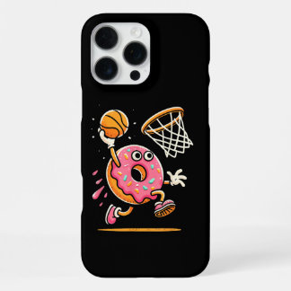 Coque iPhone 16 Pro Max Drôle Donut Dunking Basketball Food Champ Sports D