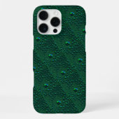 Coque iPhone 16 Pro Max Eau sur métal vert (Verso)