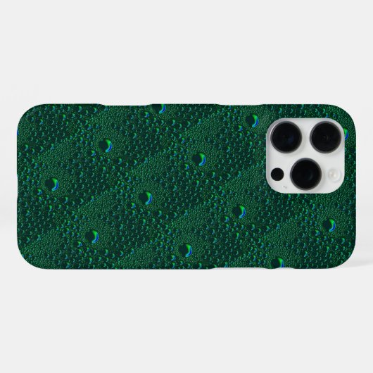 Coque iPhone 16 Pro Max Eau sur métal vert (Verso Horizontal)