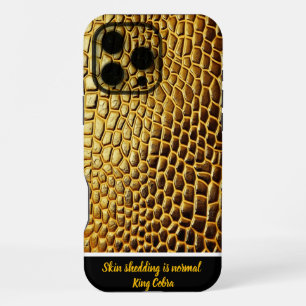 Coque iPhone 16 Pro Max Écaille dorée d'un serpent brillant à la lumière
