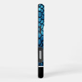 Coque iPhone 16 Pro Max Éclairage bleu serpent peau profonde (Côté droit)