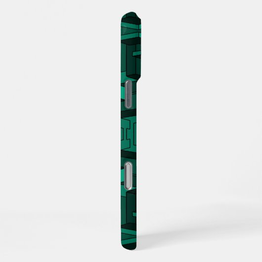 Coque iPhone 16 Pro Max Écran de téléphone vert Emerald (Côté droit)