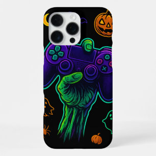 Coque iPhone 16 Pro Max Éffrayant Joueur Zombie Halloween Jeu d'oreiller