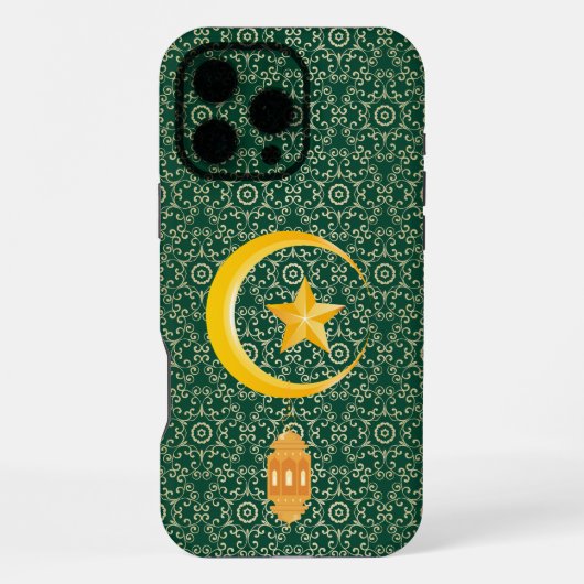 Coque iPhone 16 Pro Max Eid al Fitr Moubarak Ramadan Kareem Moon Star (Verso)