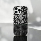 Coque iPhone 16 Pro Max Élégance Damassée Opulente