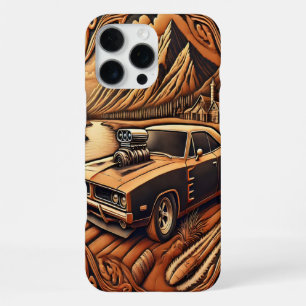 Coque iPhone 16 Pro Max Élégance de Muscle Car dans un Paradis Scénique