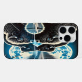 Coque iPhone 16 Pro Max Élégance du crépuscule : reflets de bisons (Verso Horizontal)