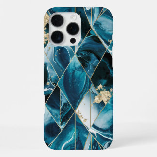 Coque iPhone 16 Pro Max Élégant cuivre | Feminine Opulent Turquoise Gold C