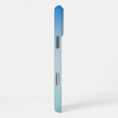 Coque iPhone 16 Pro Max Élégant dégradé de bleu clair et blanc (Côté droit)