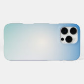 Coque iPhone 16 Pro Max Élégant dégradé de bleu clair et blanc (Verso Horizontal)
