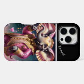 Coque iPhone 16 Pro Max Élégant Éléphant dans l'Espace (Verso Horizontal)