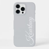 COQUE iPhone 16 PRO MAX ÉLÉGANT MODERNE STYLE CLASSIQUE NOM PERSONNALISÉ G (Verso)