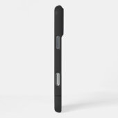 Coque iPhone 16 Pro Max Élégant Monogramme initial de script noir (Côté droit)