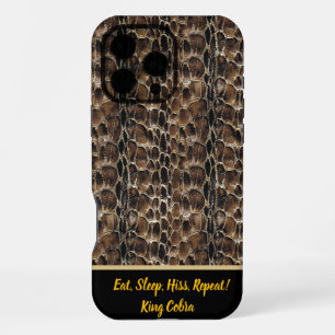 Coque iPhone 16 Pro Max Élégants motifs de peaux de serpent à trempe expos