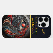Coque iPhone 16 Pro Max Éléments cosmiques dans un design circulaire (Verso Horizontal)