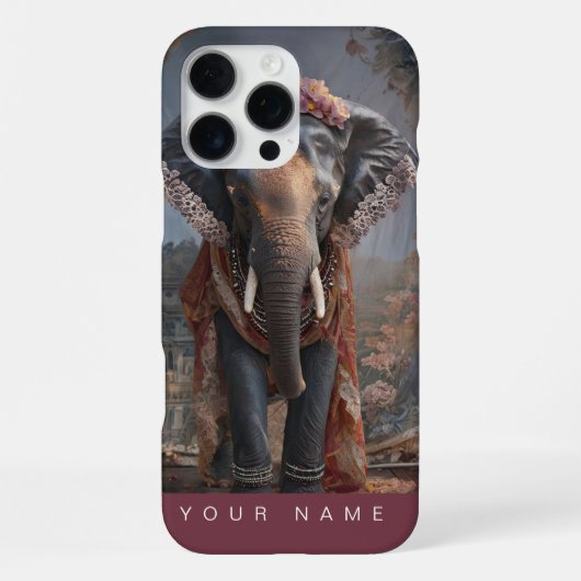 Coque iPhone 16 Pro Max Éléphant Botanique (Verso)