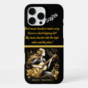 Coque iPhone 16 Pro Max Enseignant Créatif Partage son Talent Musical