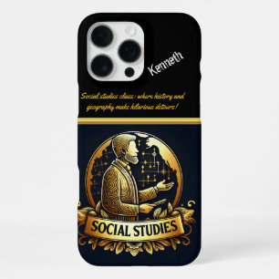 Coque iPhone 16 Pro Max Enseignant dynamique en sciences sociales inspire