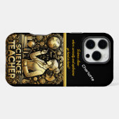 Coque iPhone 16 Pro Max Enseignant inspirant explorant la connaissance (Verso Horizontal)