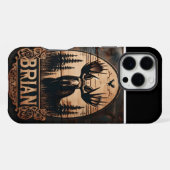 Coque iPhone 16 Pro Max Enseigne en bois de l'orignal de Brian (Verso Horizontal)