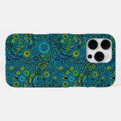 Coque iPhone 16 Pro Max Envolez-vous, envolez-vous libellule sur bleu (Verso Horizontal)