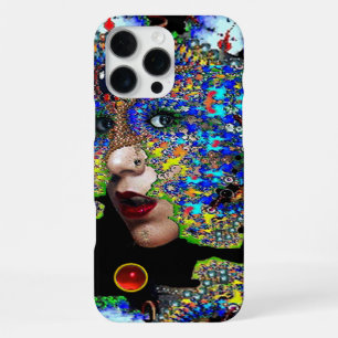 COQUE iPhone 16 PRO MAX ÉPHÉMÈRE/ FEMME AVEC MASQUE FRACTAL COLORÉ