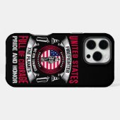 Coque iPhone 16 Pro Max Esprit héroïque d'un pompier (Verso Horizontal)