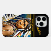Coque iPhone 16 Pro Max Esprit tribal traditionnel (Verso Horizontal)