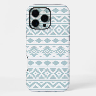Coque iPhone 16 Pro Max Essence Aztèque Ptn III Œuf de Canard Bleu sur Bla