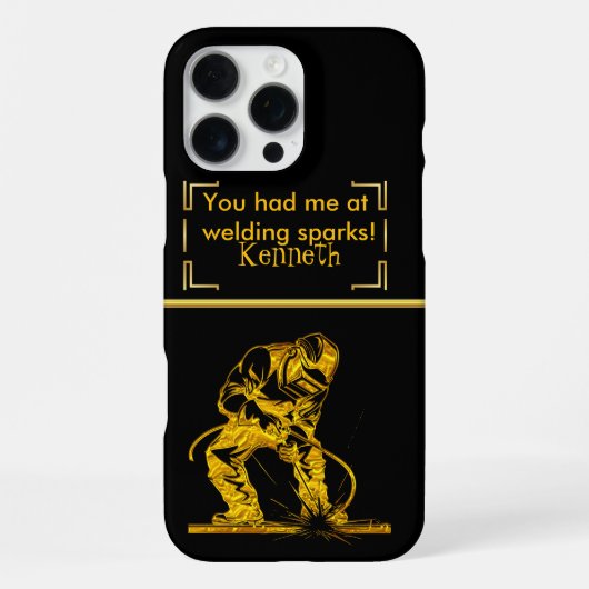 Coque iPhone 16 Pro Max Étincelles volant avec précision dorée (Verso)