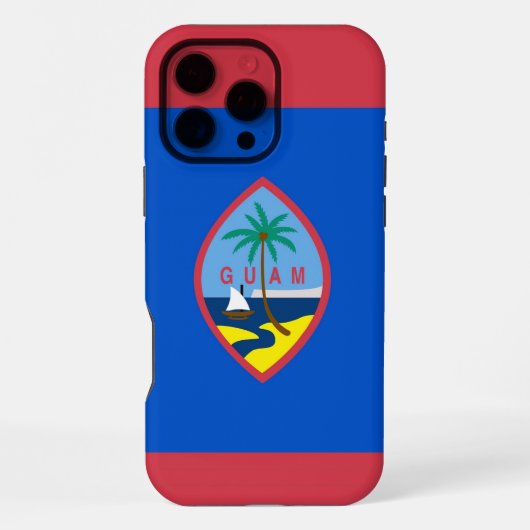 Coque iPhone 16 Pro Max Étui Apple iPhone 16 Pro Max, drapeau de Guam (Verso)