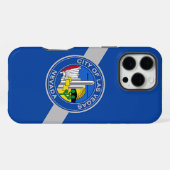 Coque iPhone 16 Pro Max Étui Apple iPhone 16 Pro Max, drapeau de la ville (Verso Horizontal)